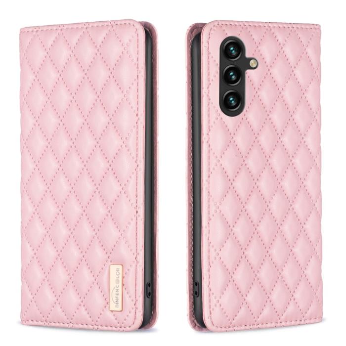 Bild 1, Samsung Galaxy A35 5G Fodral Flip Diamond Läder Ljus Rosa