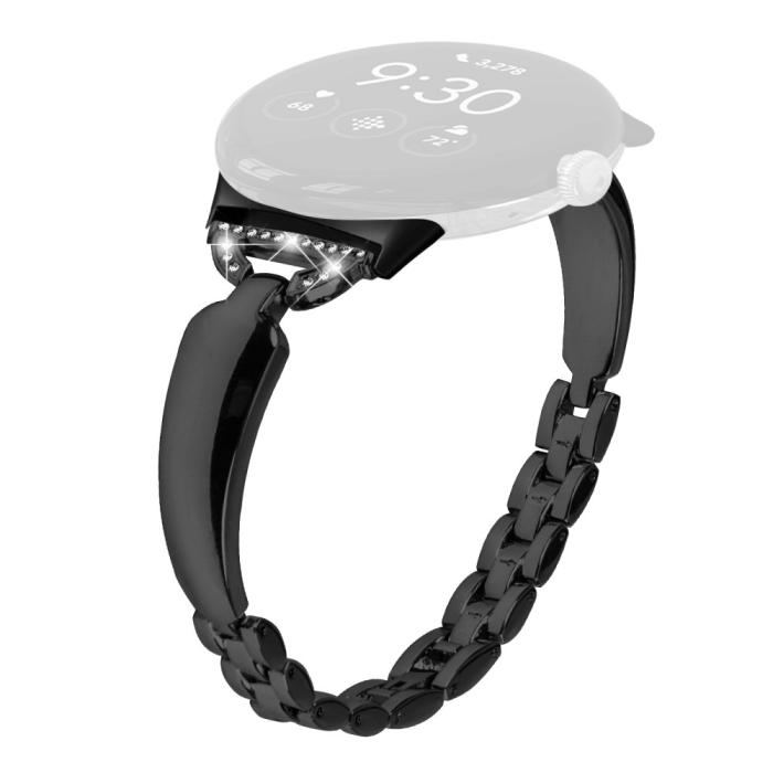 Bild 1, Google Pixel Watch / Watch 2 Metal Bling Armband Svart