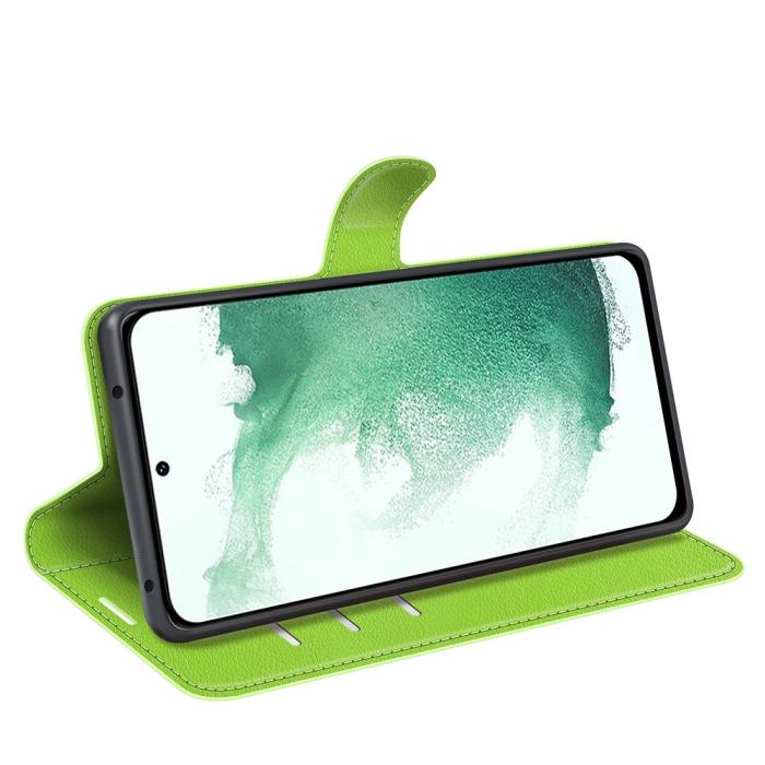 Bild 3, Samsung Galaxy S23 Plus Fodral Litchi Läder Grön