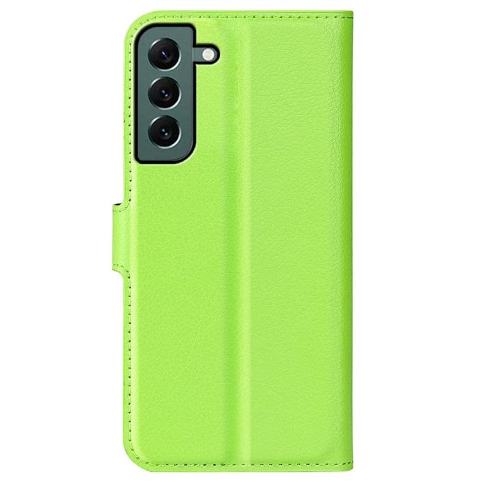 Bild 6, Samsung Galaxy S23 Plus Fodral Litchi Läder Grön