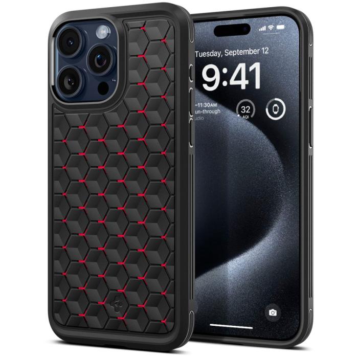 Bild 1, Spigen iPhone 15 Pro Max Skal Cryo Armor Cyro Red