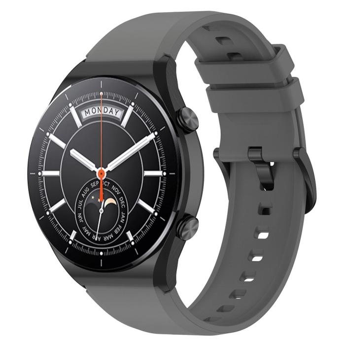 Bild 2, Silikon Armband Smartwatch (22 mm) Grå
