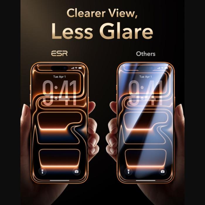 Bild 4, ESR iPhone 18 Pro/17 Pro Skärmskydd UltraFit Amorite Pro Härdat Glas