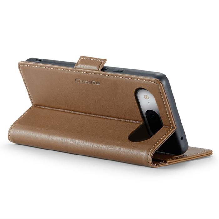 Bild 3, CASEME Google Pixel 8A Fodral Läder RFID Brun