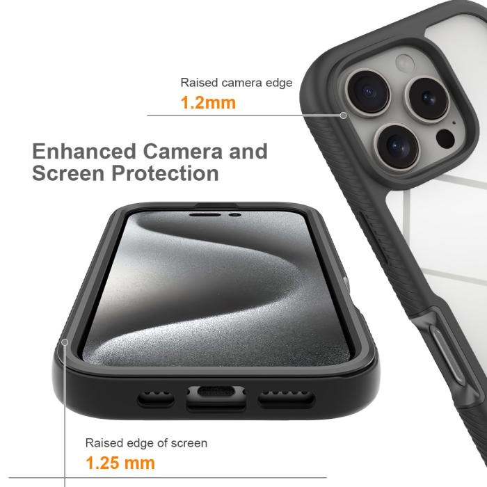 Bild 3, iPhone 16 Pro Skal 360 Hybrid Defence Svart