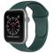 Apple Watch 38/40/41 mm Silikon Armband (M/L) Mörk Grön