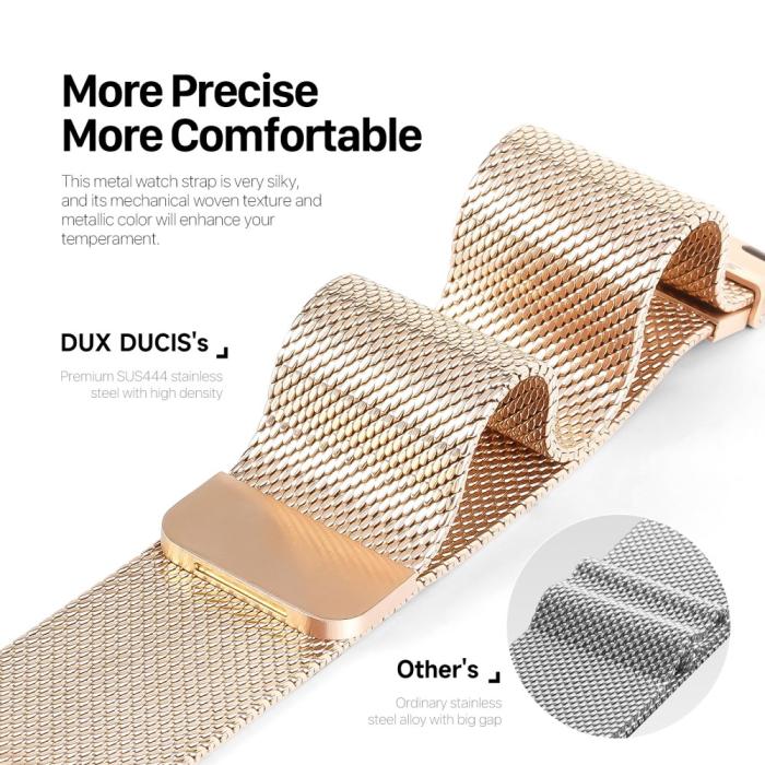 Bild 3, DUX DUCIS Apple Watch 42/44/45/49 mm Armband Milanese Pro
