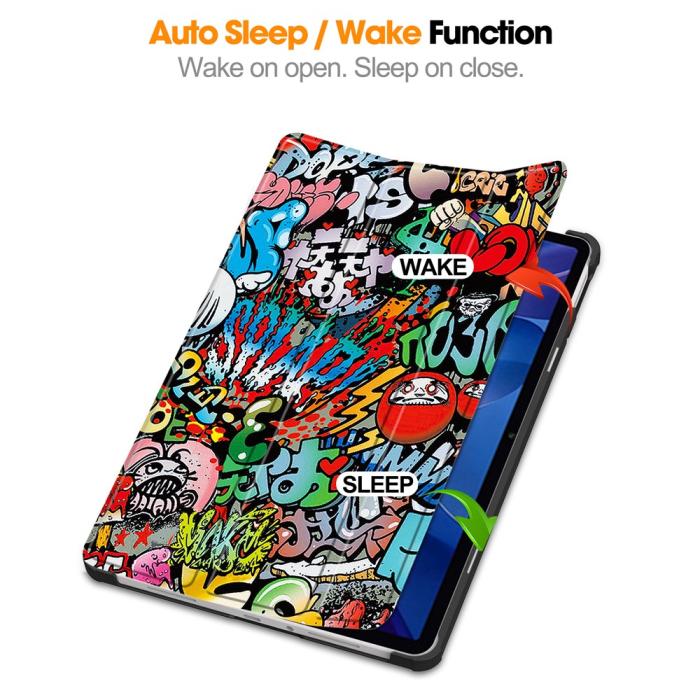 Bild 3, Xiaomi Redmi Pad 2 Fodral Tri-Fold Grafitti