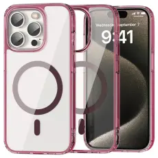 ColorPop iPhone 15 Pro Skal CH MagSafe Transparent/R&ouml;d