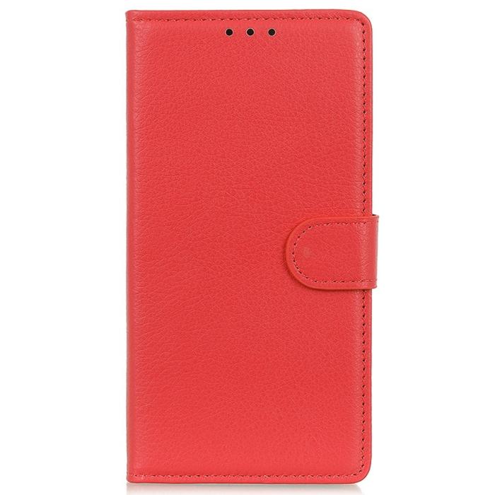 Bild 6, Samsung Galaxy S23 Ultra Fodral Litchi Läder Röd