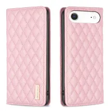 BINFEN iPhone Air Fodral Diamond Flip Läder Rosa