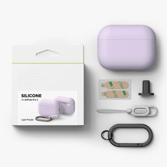 Bild 6, Ringke AirPods Pro 3 Skal Silikon Ljus Lila