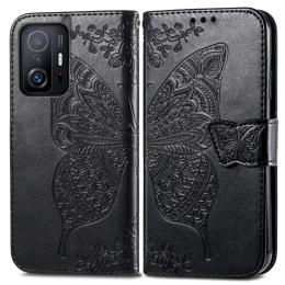 Xiaomi 11T / 11T Pro Fodral Läder Butterfly Svart