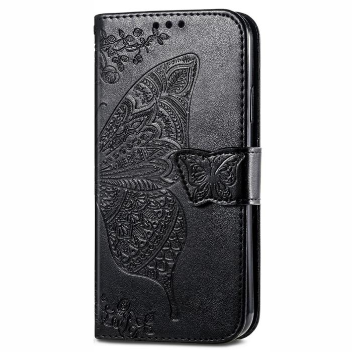 Bild 2, Xiaomi 11T / 11T Pro Fodral Läder Butterfly Svart