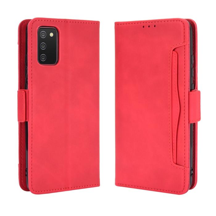 Bild 2, Samsung Galaxy A02s - Fodral Med Avtagbart Kortfodral - Röd