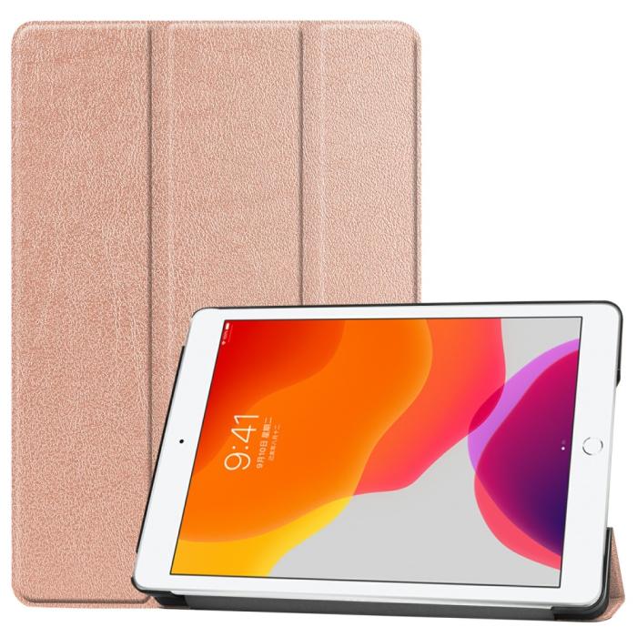 Bild 1, iPad 10.2 2019/2020/2021 Fodral Tri-Fold Roséguld