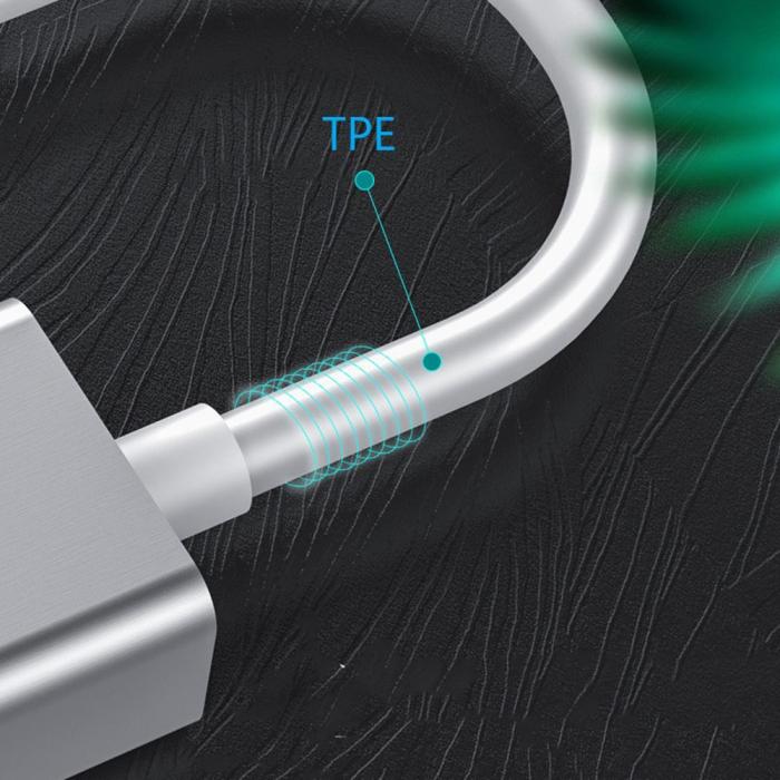 Bild 5, USB-C Till RJ45 Nätverksadapter Grå
