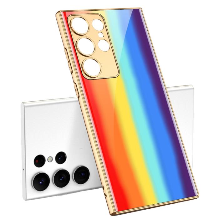 Bild 1, GKK Galaxy S24 Ultra Skal Härdat Glas Electroplate Rainbow