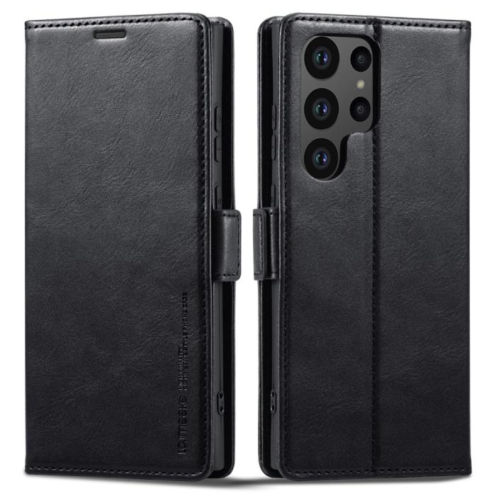 Bild 1, LC.IMEEKE Galaxy S23 Ultra Fodral RFID Magnetisk Stängning Svart