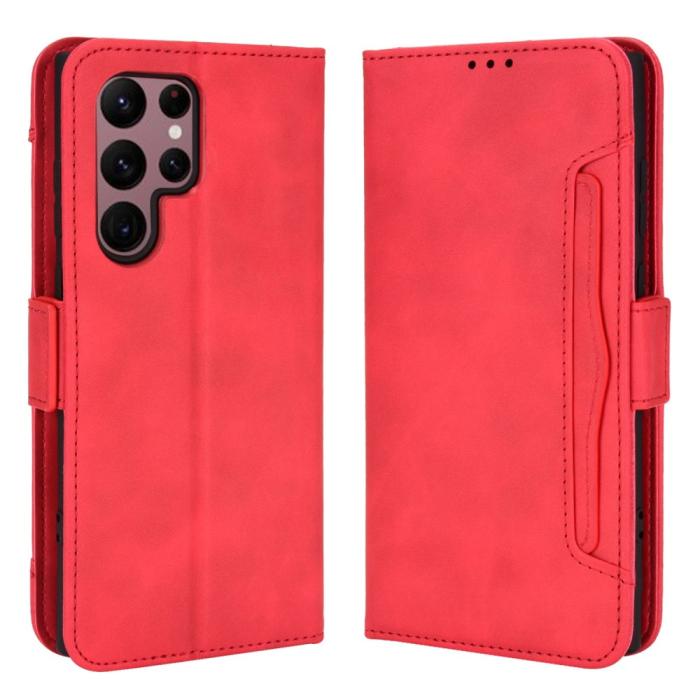 Bild 1, Samsung Galaxy S22 Ultra Fodral Avtagbart Kortfodral Röd