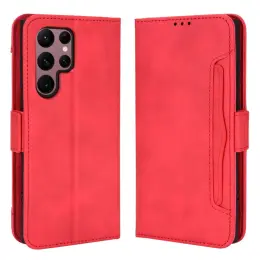 Samsung Galaxy S22 Ultra Fodral Avtagbart Kortfodral Röd