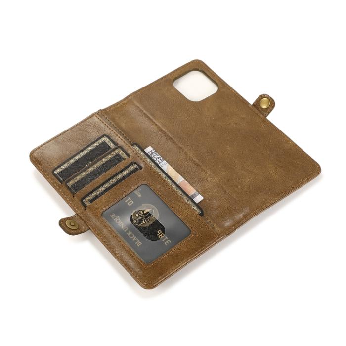 Bild 6, iPhone 14 Plus Fodral Flerfack 2in1 Magnet Skal Brun