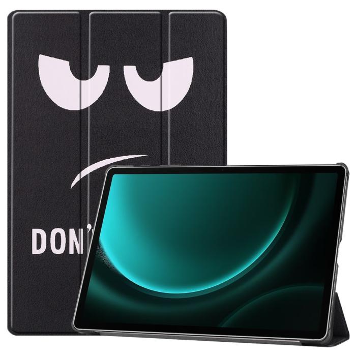 Bild 1, Galaxy Tab S9 FE Plus Fodral Tri-Fold Läder Dont Touch
