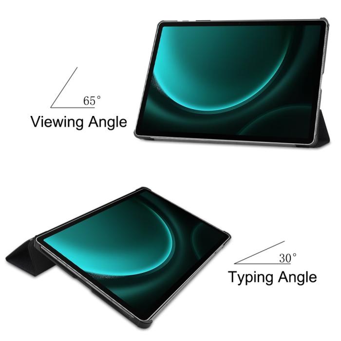 Bild 3, Galaxy Tab S9 FE Plus Fodral Tri-Fold Läder Dont Touch