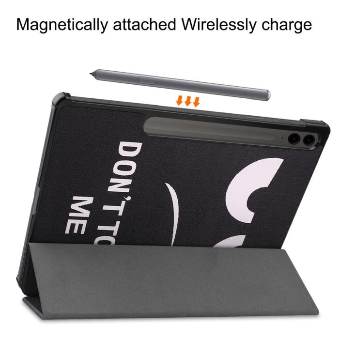 Bild 5, Galaxy Tab S9 FE Plus Fodral Tri-Fold Läder Dont Touch