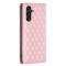 Samsung Galaxy A35 5G Fodral Flip Diamond Läder Ljus Rosa