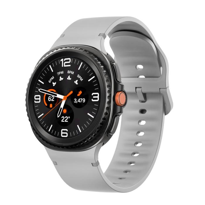 Bild 3, KALEBOL Galaxy Watch 8 46/44/40 mm Armband Silikon Grå