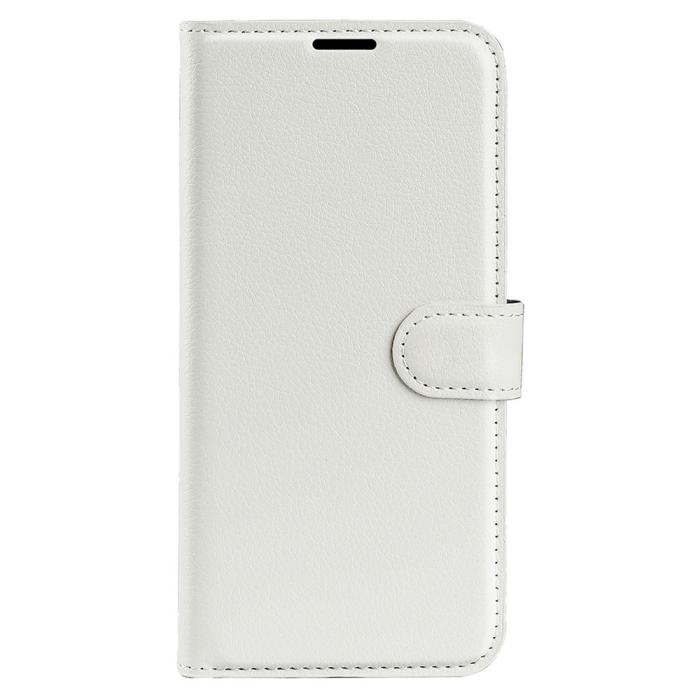 Bild 5, Samsung Galaxy S23 Plus Fodral Litchi Läder Vit