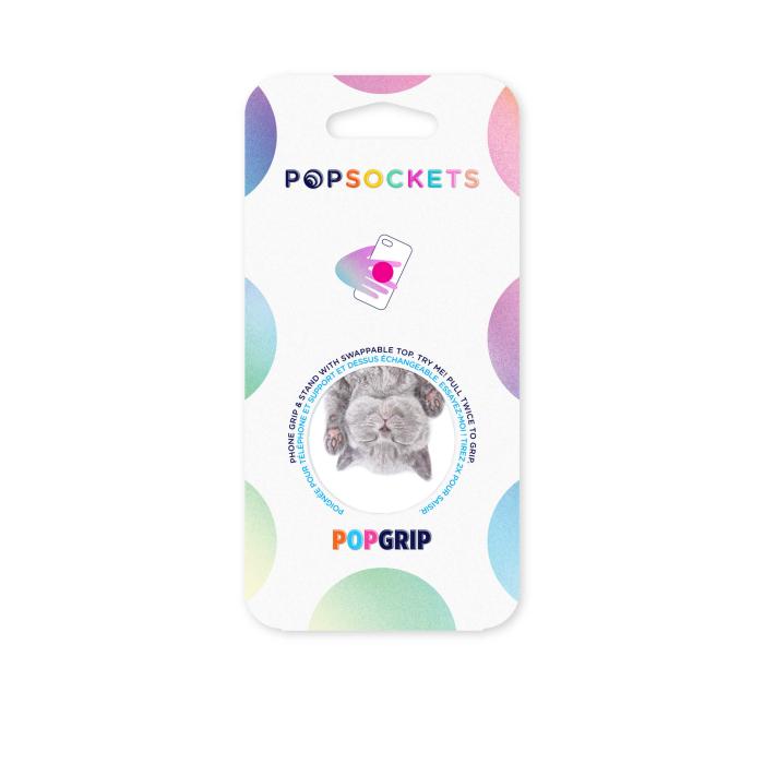 Bild 2, PopSockets Avtagbart Grip med Ställfunktion Cat Nap