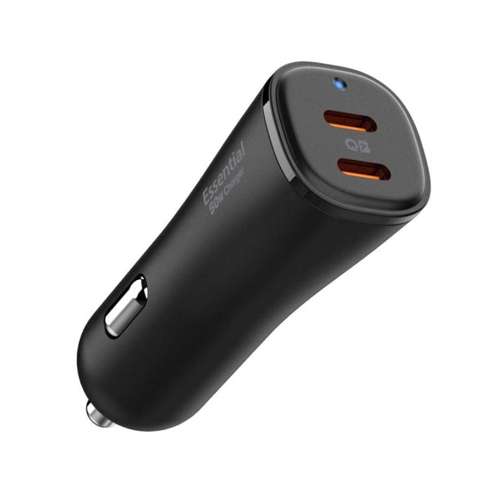 Bild 1, Spigen 50W Billaddare 2x USB-C ArcStation Svart