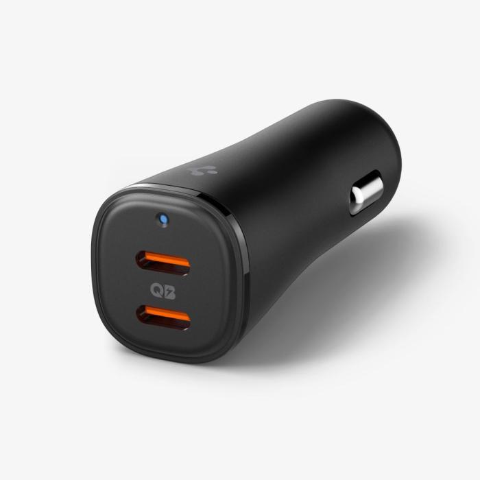 Bild 2, Spigen 50W Billaddare 2x USB-C ArcStation Svart