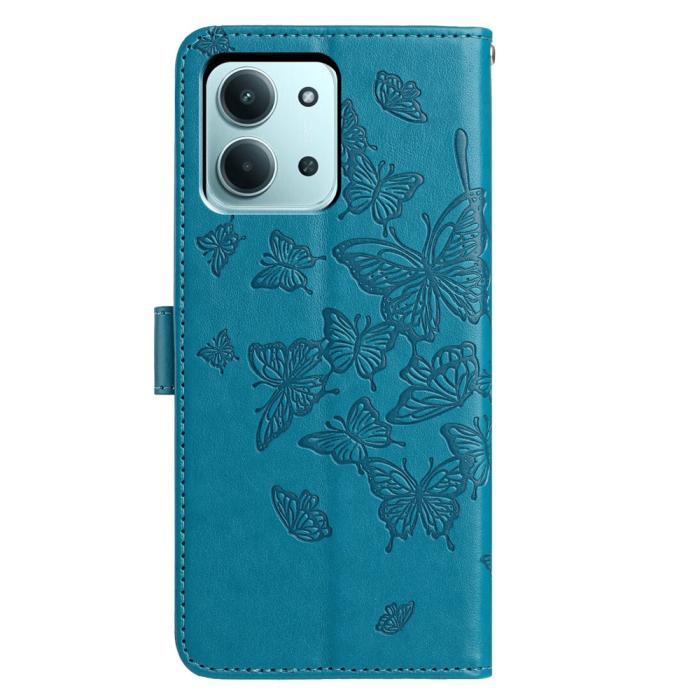 Bild 5, Xiaomi Redmi 15C Fodral Fjäril Tryck Blå