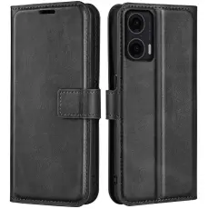 Motorola Moto G35 5G Fodral L&auml;der Svart