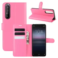 Sony Xperia 1 II - Litchi Plånboksfodral - Rosa