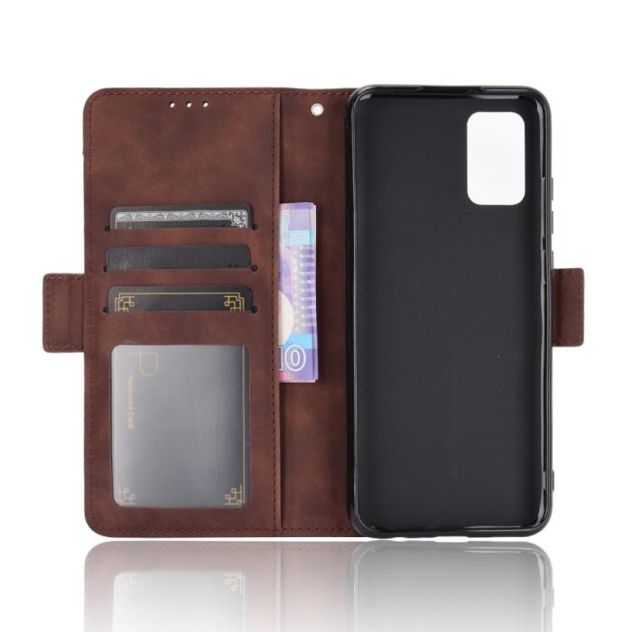 Bild 5, Samsung Galaxy A02s - Fodral Med Avtagbart Kortfodral - Brun