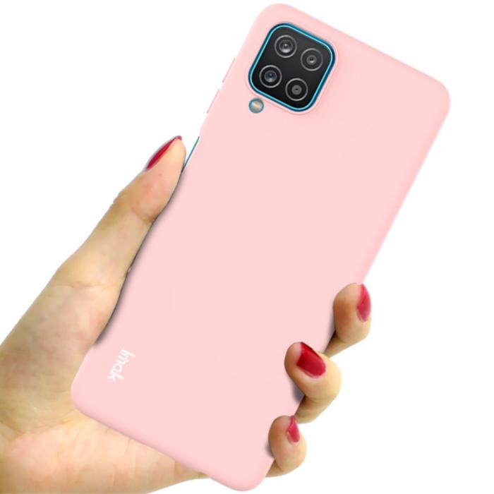 Bild 3, Samsung Galaxy A12 - IMAK Skin Touch Skal - Ljus Rosa