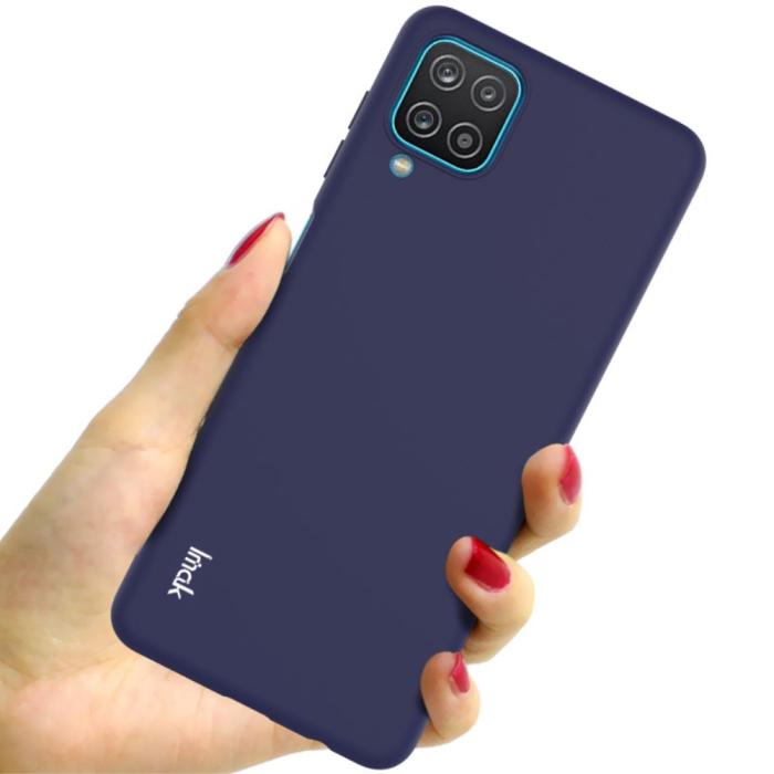 Bild 3, Samsung Galaxy A12 - IMAK Skin Touch Skal - Blå