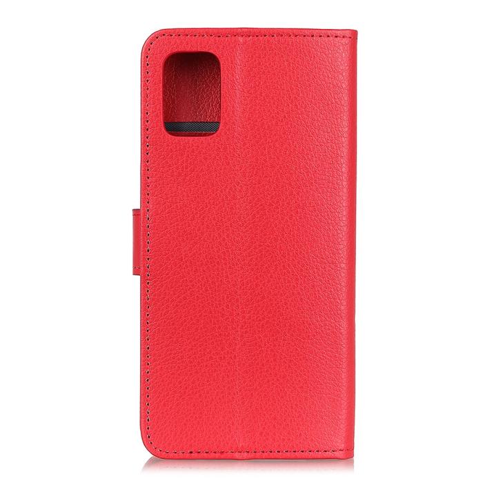 Bild 3, Samsung Galaxy A02s - Litchi Läder Fodral - Röd