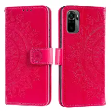 Xiaomi Redmi Note 10S - Mandala L&auml;der Fodral - R&ouml;d