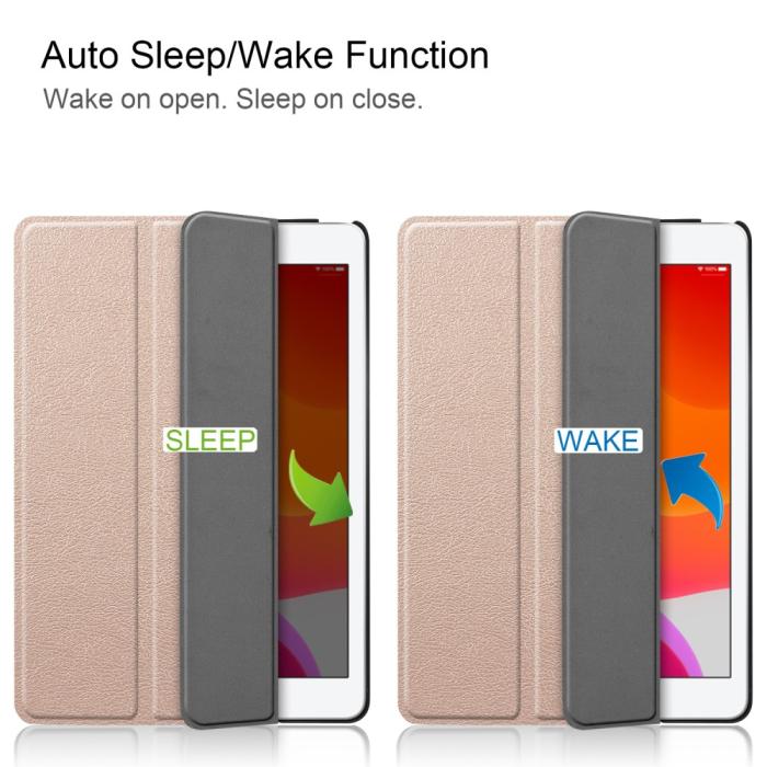 Bild 2, iPad 10.2 2019/2020/2021 Fodral Tri-Fold Guld