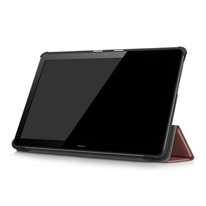 Bild 5, Huawei MediaPad T5 10 - Tri-Fold Fodral - Brun