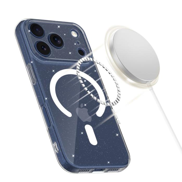 Bild 2, Tech-Protect iPhone 17 Pro Skal MagSafe FlexAir Glitter