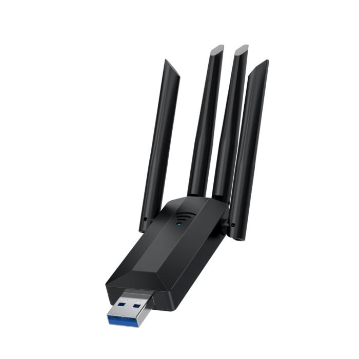Bild 1, Trådlös USB 3.0 Nätverkskort Dual-Band Svart