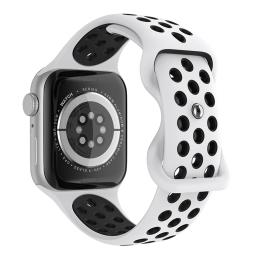 Sportarmband Dual-Color Apple Watch 42/44/45/49 mm (S/M) Vit/Svart