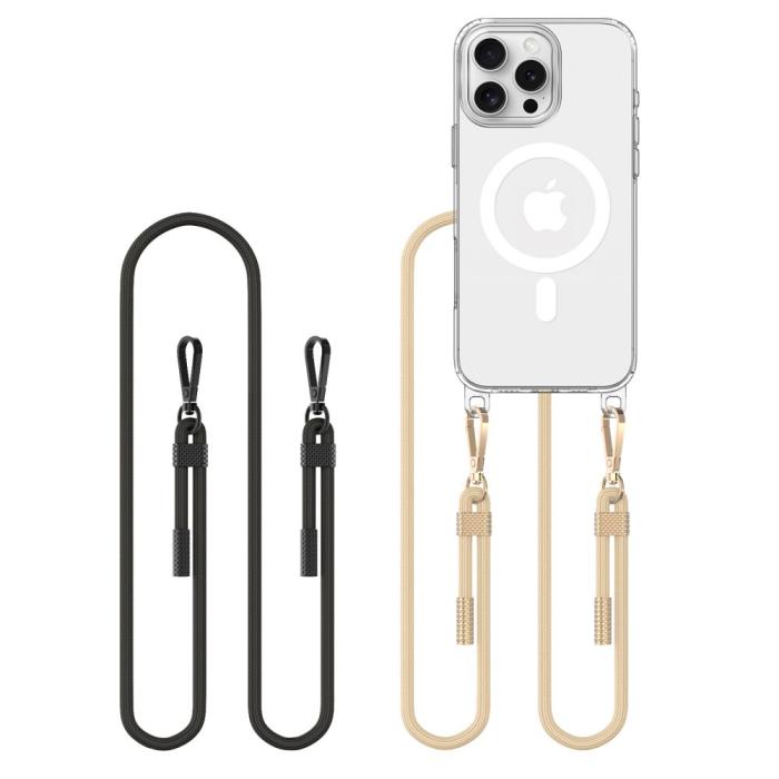 Bild 1, Tech-Protect iPhone 16 Pro Skal MagSafe FlexAir Chain Svart/Taupe
