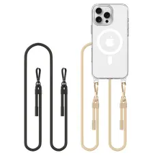 Tech-Protect iPhone 16 Pro Skal MagSafe FlexAir Chain Svart/Taupe